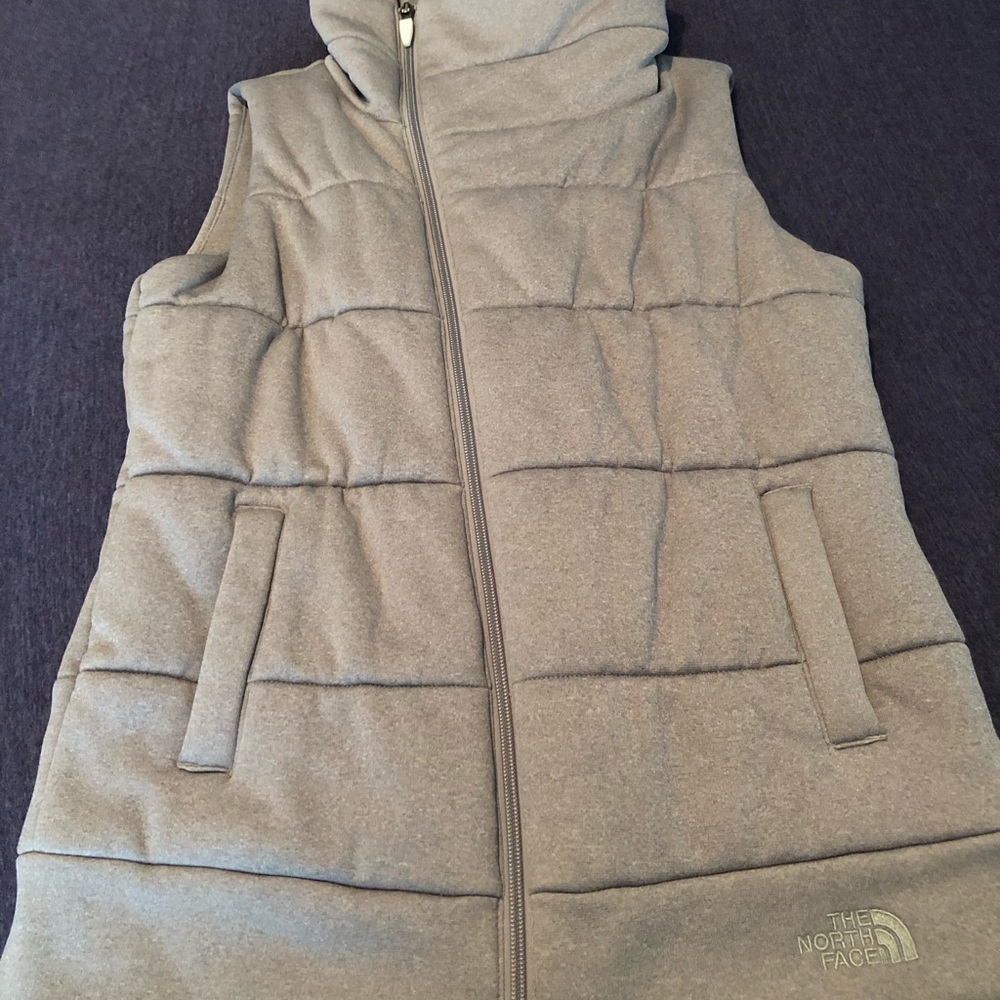 Gray north face vest